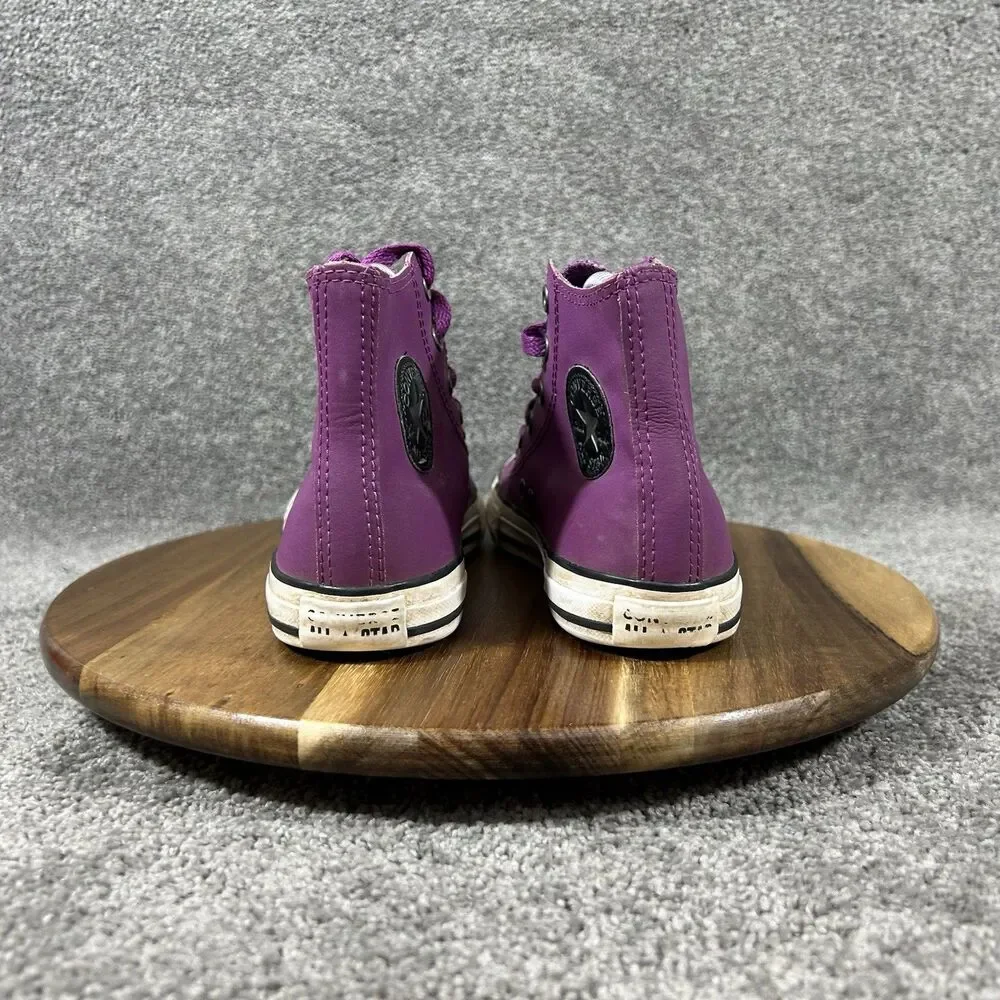 Converse CT All Star 662298C Girls Size 3.5 Graphite Glitter Icon Violet Shoes